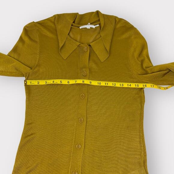 Good American Sheer Button-up Polo Shirt NEW - Picture 4 of 9